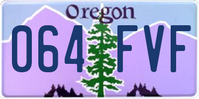 OR license plate 064FVF