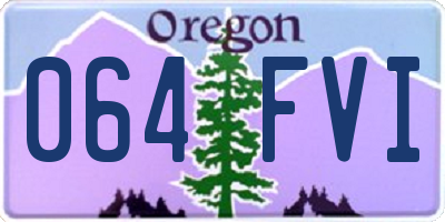OR license plate 064FVI