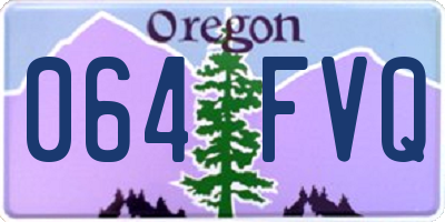 OR license plate 064FVQ