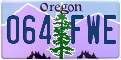 OR license plate 064FWE