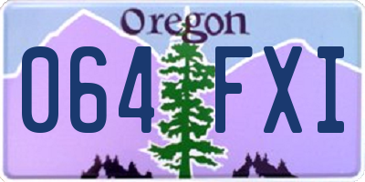 OR license plate 064FXI