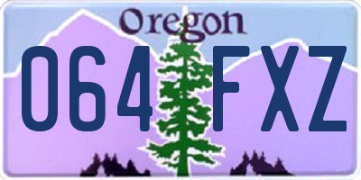 OR license plate 064FXZ