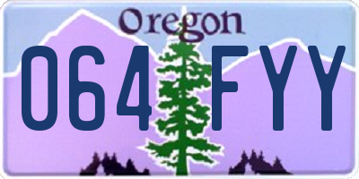 OR license plate 064FYY