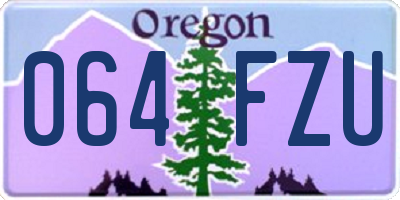 OR license plate 064FZU
