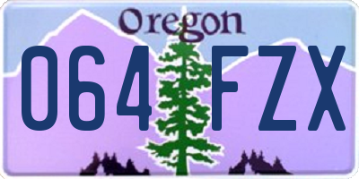 OR license plate 064FZX