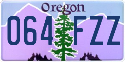 OR license plate 064FZZ