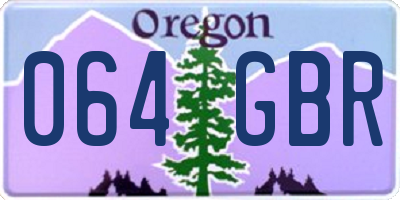 OR license plate 064GBR