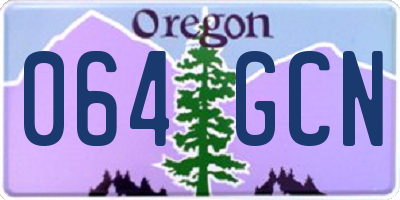 OR license plate 064GCN