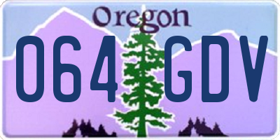 OR license plate 064GDV