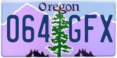 OR license plate 064GFX