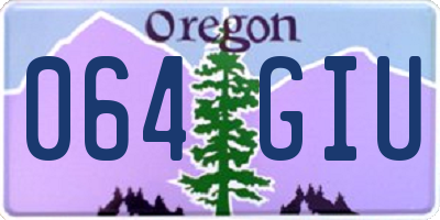 OR license plate 064GIU