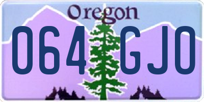 OR license plate 064GJO