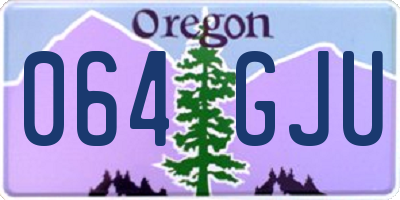 OR license plate 064GJU