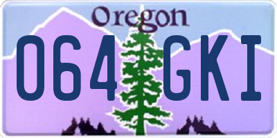 OR license plate 064GKI