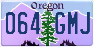 OR license plate 064GMJ