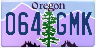 OR license plate 064GMK