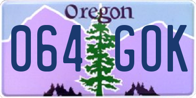 OR license plate 064GOK