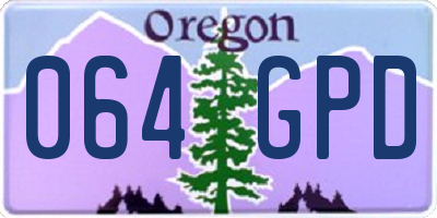 OR license plate 064GPD