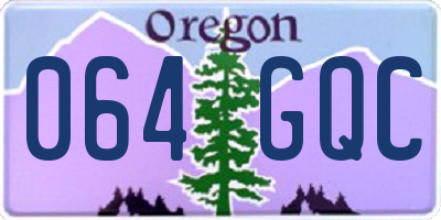 OR license plate 064GQC