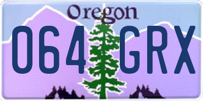 OR license plate 064GRX