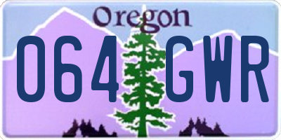 OR license plate 064GWR