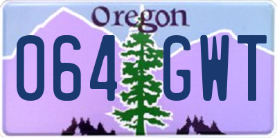 OR license plate 064GWT