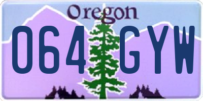 OR license plate 064GYW