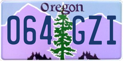 OR license plate 064GZI