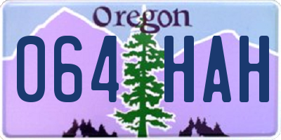 OR license plate 064HAH