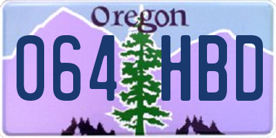 OR license plate 064HBD