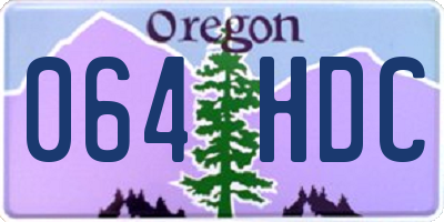 OR license plate 064HDC