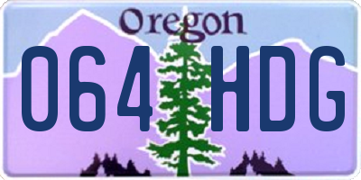 OR license plate 064HDG