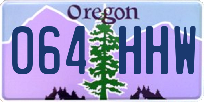OR license plate 064HHW