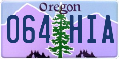 OR license plate 064HIA