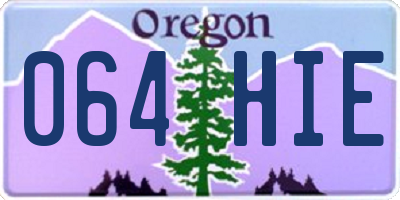 OR license plate 064HIE
