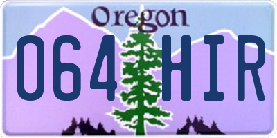 OR license plate 064HIR