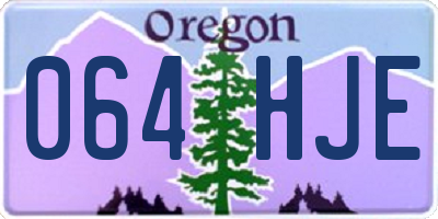OR license plate 064HJE