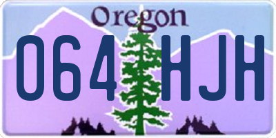 OR license plate 064HJH