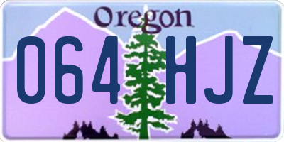 OR license plate 064HJZ