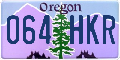 OR license plate 064HKR