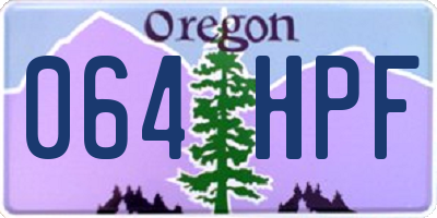 OR license plate 064HPF