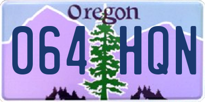 OR license plate 064HQN