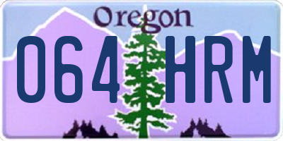 OR license plate 064HRM