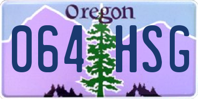 OR license plate 064HSG