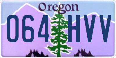 OR license plate 064HVV
