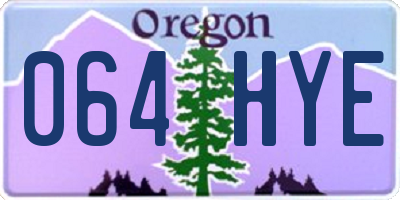 OR license plate 064HYE