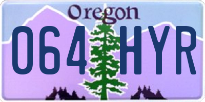 OR license plate 064HYR