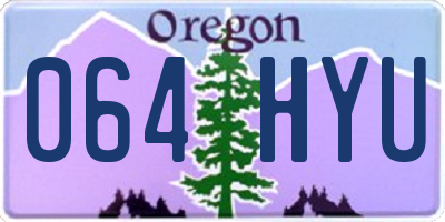OR license plate 064HYU