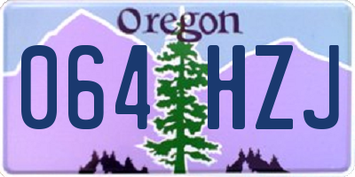 OR license plate 064HZJ