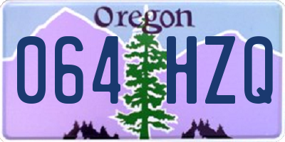OR license plate 064HZQ